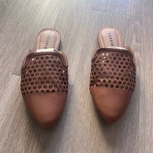 Torrid Cognac Woven Slip-On Mule (Wide Width)